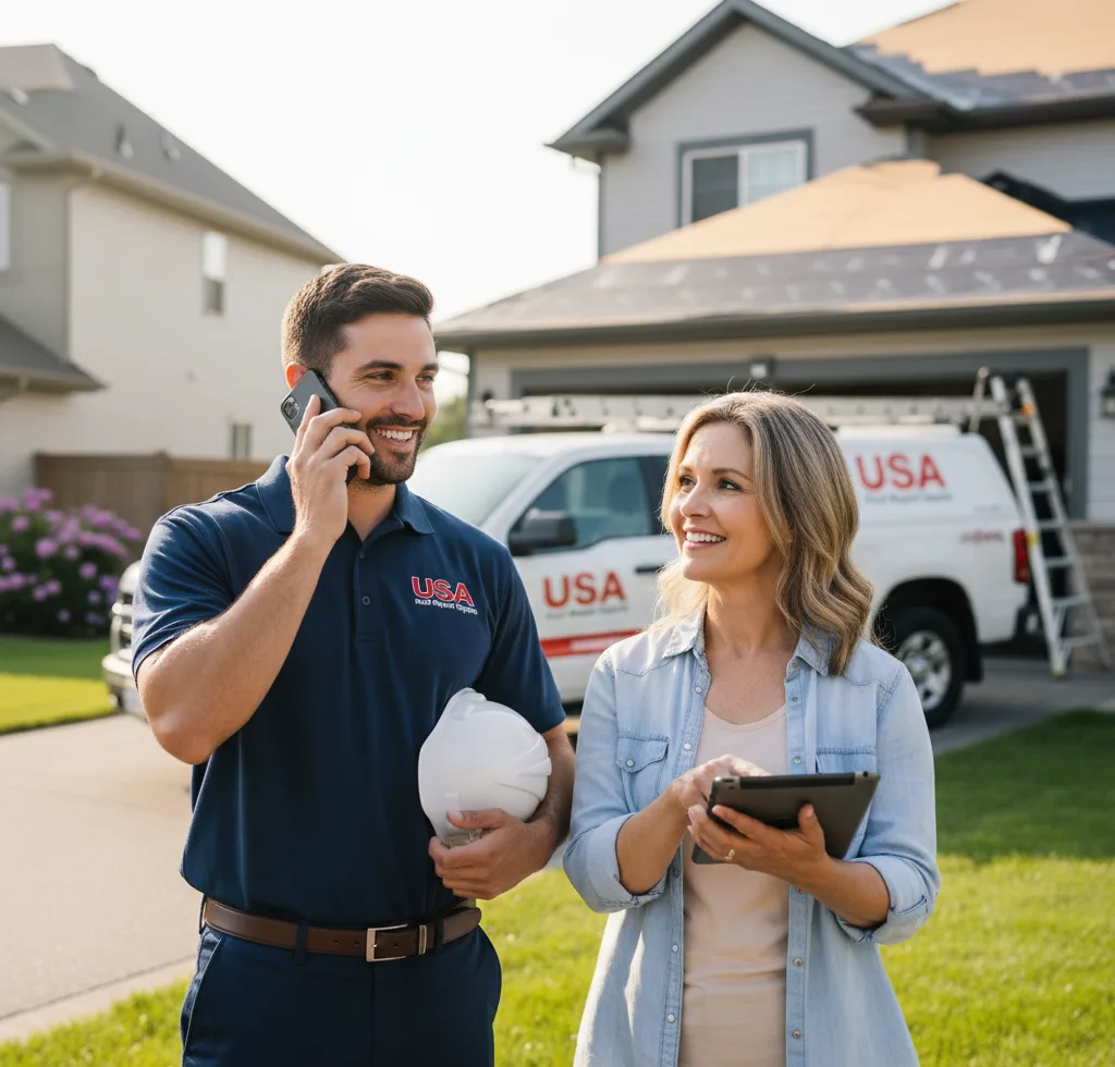 USA Roof Repair Experts customer support in Algoma